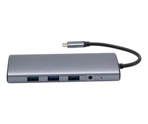 Générique ECF-310772 station d'accueil Avec fil USB 3.2 Gen 1 (3.1 Gen 1) Type-C Gris