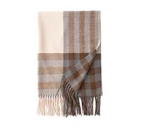 Générique Écharpe 1 Pièce D Écharpe Chaude Épaissie Avec Un Carreaux À Franges Pour Le Beige D Hiver