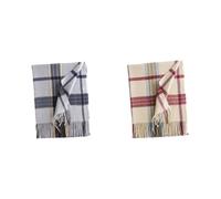 Générique Écharpe 2 Pièces De Femmes Et D Hommes Chauds À La Mode Foulards Doux À Franges Pour L Automne Et L Hiver Bleu Beige