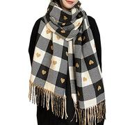 Générique Écharpe À Carreaux Femme Châle Etole Mariage Chaud Écharpes Foulards Grande Longues Douces Et Confortables Grand Foulard Douce Épais Chale Longues Echarpe Pour Automne Hiver