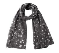 Générique Écharpe d’Hiver pour Dames Chaude et Classique Motif Flocon de Neige Accessoire Mode élégant pour Tenue Festive (GY2, One Size)