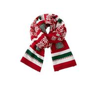 Générique ÉCharpe De NoëL Unisexe, éCharpe TricotéE D'Hiver, ThèMe De Renne, éCharpe Chaude Pour Femmes Et Hommes Doux Chaud Longue ÉCharpes ChâLe Rouge, Vert (Watermelon Red2, One Size)