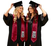 Générique Écharpe de Remise de Diplôme Class of 2026, Étole de Graduation Mixte pour Cérémonie Universitaire, Écharpe d'Honneur Académique pour Robe et Toque