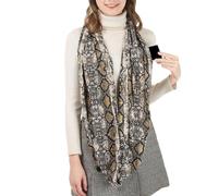 Générique Écharpe d'Hiver pour les Femmes,Cache-cou avec Impression de Serpent | Écharpe Femmes avec Poche à Fermeture Éclair | Pour les Filles, l'Anniversaire, Noël, le Voyage, le Mariage et
