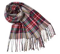 Générique Écharpe Echarpe Femme Beige Rouge Soie Plaid À Carreaux Echarpes Et Foulards Laine Douce Chauffante Uni Chale Hiver Chaud Noir Foulard Coton Polyester