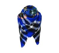 Générique Echarpe Femme Bleu Etole Femme Mariage Blanche Écharpe chaude et douce à carreaux colorés pour femmes, châle d'hiver, Imitation Écharpe Laine Femme Etole Femme Mariage Blanche (Blue, A)