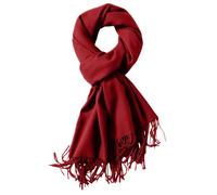 Générique Echarpe Femme Hivers - Écharpe Chaude d'hiver pour Femme Écharpe de Couleur Unie pour Femmes châle épais et Chaud à Pompon (One Size)