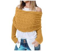 Générique Écharpe Femme Manches Longues Laine Douce Confortable Chaud Hiver Automne Détente Mode Décontractée Polyvalente Élégante