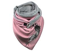 Générique Echarpe Hiver, Echarpe Triangle Femme Foulard Marque écharpe Chale Femme Etole Chic Cheche Shawl Pashmina Personnalisée Avec Bouton Pas Cher Foulard Imprimé Chat (A03)