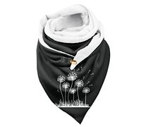 Générique Écharpe Hiver Femme, Femmes Plume Imprimer Boho Écharpe Châles Wraps Hiver Chaud Écharpes Courtes