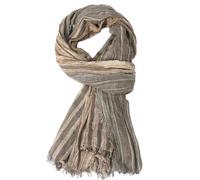 Générique Écharpe Homme Écharpe Rayée avec Franges Automne et Hiver Coton Longue Foulards Chale Simple Décontractée Echarpe Chèche Stole, 195 x 75 cm (Kaki)