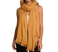 Générique Echarpe Laine Femme - Echarpe Capuche Femme Écharpe Longue de Couleur Unie pour Un châle Enveloppant Doux Respirant et Polyvalent élégant à Quotidien (Yellow One Size)