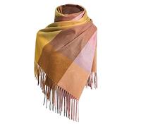 Générique Écharpe Tartan Femme Classique,Echarpe à Franges Douces et Confortables,Chale Femme Hiver Chaud,Élégantes Echarpes Femmes,Écharpes Châles Mode pour Femmes