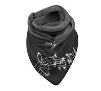 Générique Écharpe Triangle Echarpe Femme Hiver Chaud Élégant Foulard Imprimé Douce Chic Châle en Laine Retro Mode Avec Bouton Unisexe Confortable Triangulaire Enveloppant ChâLes