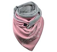 Générique Écharpe Triangle Echarpe Femme Hiver Chaud Élégant Foulard Imprimé Douce Chic Châle en Laine Retro Mode Avec Bouton Unisexe Confortable Triangulaire Enveloppant ChâLes