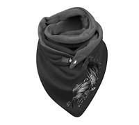 Générique Écharpe Triangle Echarpe Femme Hiver Chaud Élégant Foulard Imprimé Douce Chic Châle en Laine Retro Mode Avec Bouton Unisexe Confortable Triangulaire Enveloppant ChâLes