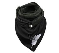 Générique Écharpe Triangle Femme Automne Hiver Chaud Écharpe Triangle Polaire Femme Chic Élégant Avec Bouton Foulards Personnalisée Imprimé Décontracté Pas Cher Vintage Mode Scarf Comfortable