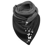 Générique Écharpe Triangle Femme Echarpe Femme Hiver Echarpes Et Femme Fille Femme ÉCharpe ChâLe Rétro Echarpe Triangle Femme Echarpe Triangle Femme avec Bouton (C10, One Size)