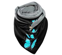 Générique Écharpe Triangle Femme Hiver Chaud Élégant Foulard en Coton Imprimé Pissenlit Chic Châle Vintage Scarf écharpe polaire femme Pas Cher Foulard Imprimé Chat (A2-1)
