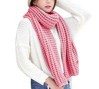 Générique Écharpe Tricotée Hiver Foulards Femmes Foulards Longues Folles Vintage Grosse Écharpe Molle Chaude Pashmina Épaissie Laine (A09)