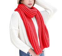 Générique Écharpe Tricotée Hiver Foulards Femmes Foulards Longues Folles Vintage Grosse Écharpe Molle Chaude Pashmina Épaissie Laine (A10)