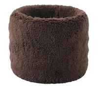 Générique Écharpes épaisses en velours d'hiver, cercle unique, Plus polaire, couleur unie, mode, anneau doux, col, écharpe plus chaude(Coffee)