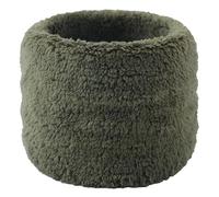 Générique Écharpes épaisses en velours d'hiver, cercle unique, Plus polaire, couleur unie, mode, anneau doux, col, écharpe plus chaude(Green)