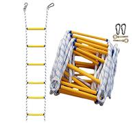 Générique Échelle de Corde de Secours - Capacité de Charge de 420 kg, 15 m. Solution d'escalade d'urgence pour Maisons à 2, 3 ou 4 étages, avec Crochets de sécurité pour fenêtres et balcons.