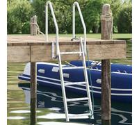 Générique Échelle de Quai 5 marches Argent 58 x 77 x 191 cm Aluminium,Pièces détachées et Accessoires Nautiques,Entrée au Bassin & ancrage,Échelles de bateau-42011358