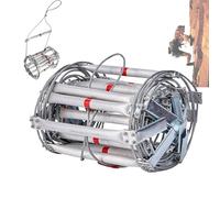 Générique Échelle de Secours Portable de 12 m - Échelle en Corde d'aluminium ignifugée pour 2 à 6 étages, pour Une Utilisation intérieure/extérieure, sécurité des cabanes dans Les Arbres et des Aires