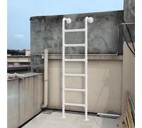 Générique Échelle de Secours Robuste pour puits de fenêtre, Hauteur 1,2 m, 1,5 m, 1,8 m, 2,1 m, 2,4 m, 2,7 m, échelle Droite de sécurité Durable pour dortoirs, entrepôts sur Toit, escabeau i