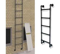 Générique Échelle Murale pour Lits superposés de 1 à 3 m, échelle de Mezzanine, échelle d'évacuation de puits de lumière de sous-Sol, échelle d'incendie d'urgence, escabeau métallique pour g