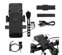 Générique Éclairage de vélo LED | Ensemble d'éclairage de vélo avec Lampe de Poche LED | Lampes de Power Bank 4 en 1, klaxon et arrière, Support de téléphone étanche pour Hommes et Femmes, Cyclisme