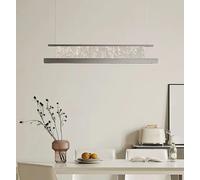 Générique Éclairage suspendu, Lustre de luxe moderne salle à manger suspension design haut gamme minimaliste Art étude longue lampe linéaire(White,WARM LIGHT_1000MM)