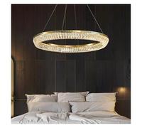 Générique Éclairage Suspendu, Lustre de Plafond Moderne en Cristal doré Rond for Salon, Salle à Manger, Chambre à Coucher, éclairage décoratif, Personnalisable(Changeable,AD100CM)