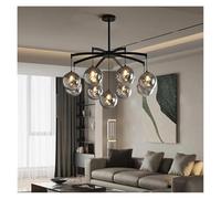 Générique Éclairage suspendu, Lustre LED moderne rond en laiton et verre, personnalisable, for salle à manger, salon, chambre à coucher(Warm White,BD85CM9head)