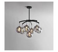 Générique Éclairage suspendu, Lustre LED moderne rond en laiton et verre, personnalisable, for salle à manger, salon, chambre à coucher(Changeable,BD65CM7head)