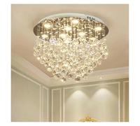 Générique Éclairage Suspendu, Plafonnier LED au Design Moderne et Luxueux, composé de Boules de Cristal, éclairage réglable for Salon, Salle à Manger, luminaire décoratif d'intérieur(Warm White,70cm)