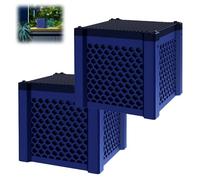 Générique Eco-Aquarium Water Trough Purifier Cube, Activated Carbon Filter Media for Fish Tanks, Ponds, Livestock Tanks & Horse Troughs - Charcoal Honeycomb Design with Natural Freshening (2 Pcs)