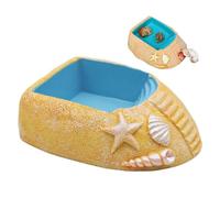 Générique Eco-Friendly Hermit Crab Pool, Resin Crab Dish, Crab Bathing Accessory, Aquatic Habitat for Crabs, Pet Crab Bath Pool, Hermit Crab Water Feature, Crab Care Supplies, Water Bowl for Reptiles