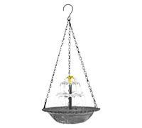 Générique Eco Solar Bird Fountain - Garden Water Bowl | Solar Powered Bird Bath with Waterfall for Backyard, Patio, Lawn, Pond, Pool, Outdoor Decor, Hummingbird Feeder, Finch Attracting Feature
