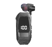 Générique Écouteur Stéréo - Écouteurs Rétractable avec Clip pour Collier, Oreillette sans Fil | Écouteurs Professionnel Rétractable | Casque sans Fil pour Conducteur De Camionneur Sportif E