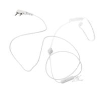 Générique Écouteurs à Tube Acoustique Blanc Isolation Phonique et Fil Cristal, Casque Audio à Tube d'air pour Professionnels du Sport et Pompiers