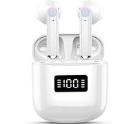 Générique Ecouteurs Bluetooth sans Fil, Casque Bluetooth 5.3 Réduction Bruit Mic HiFi Stéréo 50H Durée Lecture IPX6 Étanche, Ecouteurs sans Fil Sport Contrôle Tactile AA