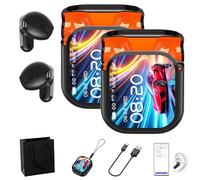 Générique Écouteurs de Traduction NE20, écouteurs sans Fil Bluetooth 5.4 avec écran LED et écran Tactile LCD, étanchéité IPX6, adaptés au Bureau, au Sport et aux études (2pcs-Black)