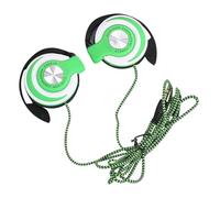 Générique Écouteurs Filaires Supra-Auriculaires de 3,5 mm, Casque de Basse Lourde avec Crochet d'oreille, Écouteurs Réglables de Musique pour Téléphone (Green)