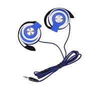 Générique Écouteurs Filaires Supra-Auriculaires de 3,5 mm, Casque de Basse Lourde avec Crochet d'oreille, Écouteurs Réglables de Musique pour Téléphone (Blue)