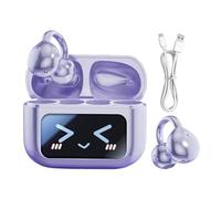 Générique Écouteurs intelligents à écran Tactile 6,2 x 6,2 x 2,7 cm - Écouteurs à Clip de Traduction AI, Dispositif Audio sans Fil PC ABS | d'oreille de Sport imperméables antibruit, équipemen