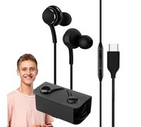 Générique Écouteurs USB C filaires, écouteurs de Type C filaires, Écouteurs Intra-Auriculaires avec Bass Surround, étanches à réduction de Bruit pour Les appels Mains Libres, la musi