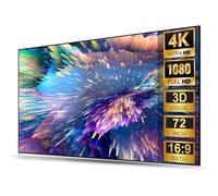 Générique Écran de Projection 72/80/84 Pouces, Cadre Fixe 4K Ultra HD 16:9 à Fixation Murale pour Projecteurs Longue Focale et Ultra Courte Focale(72in)